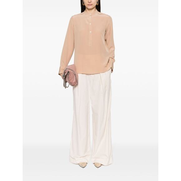 Stella McCartney Eva 100% Silk Muted Pink 3/4 Button Long Sleeve Blouse 42 / M - Picture 2 of 15